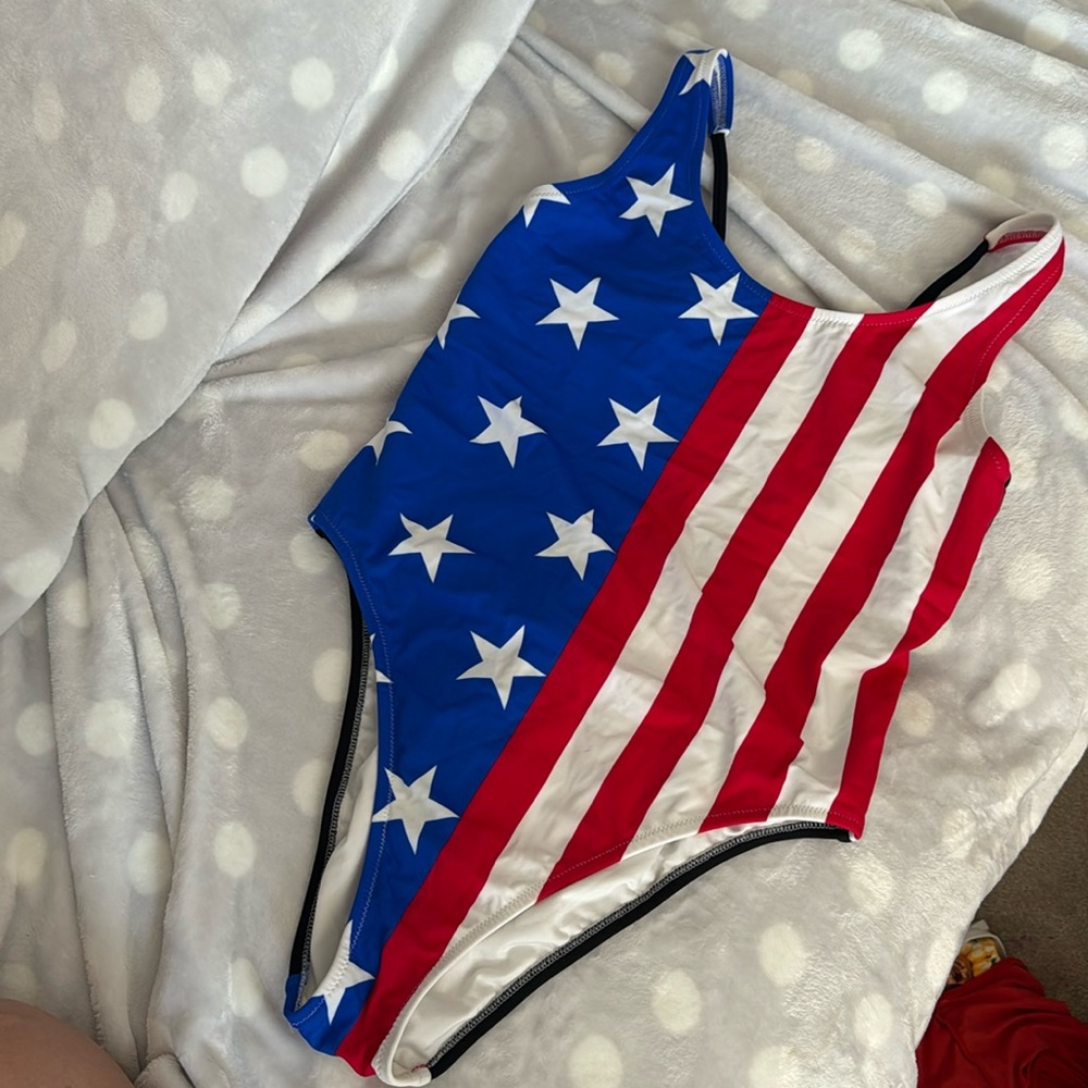 VS PINK American flag one piece bathing suit